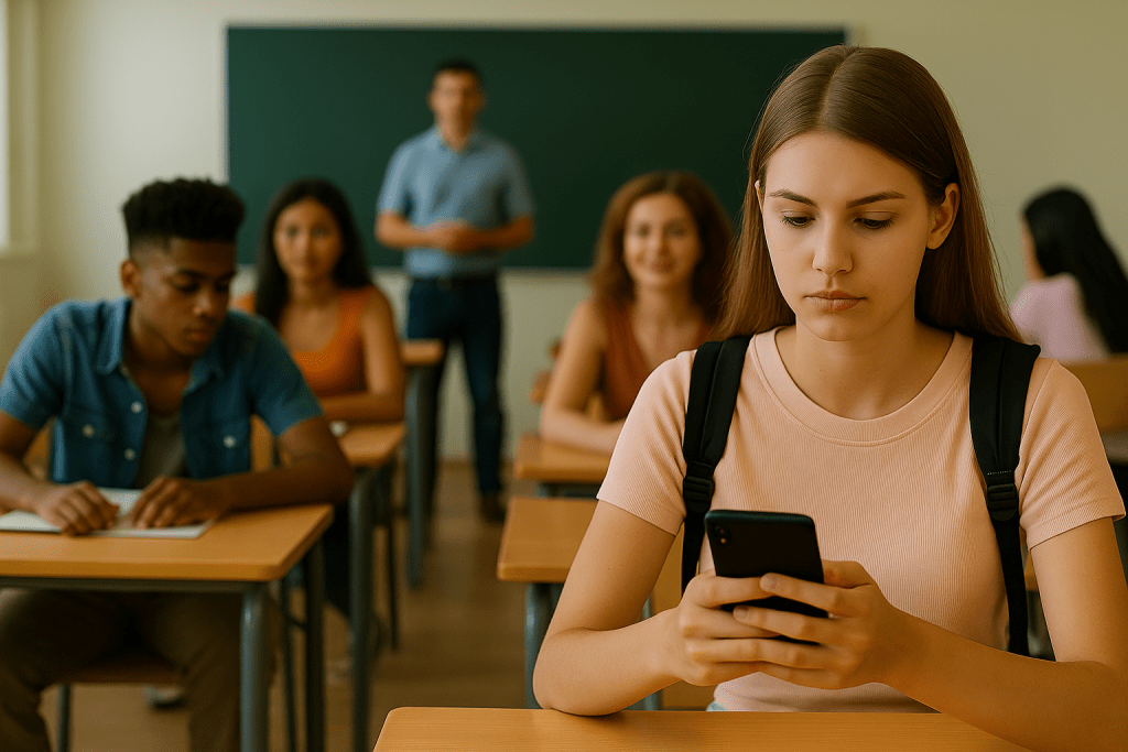 generation-faraday-female-student-on-phone-in-classroom-1536 × 1024 Female student on phone in classroom