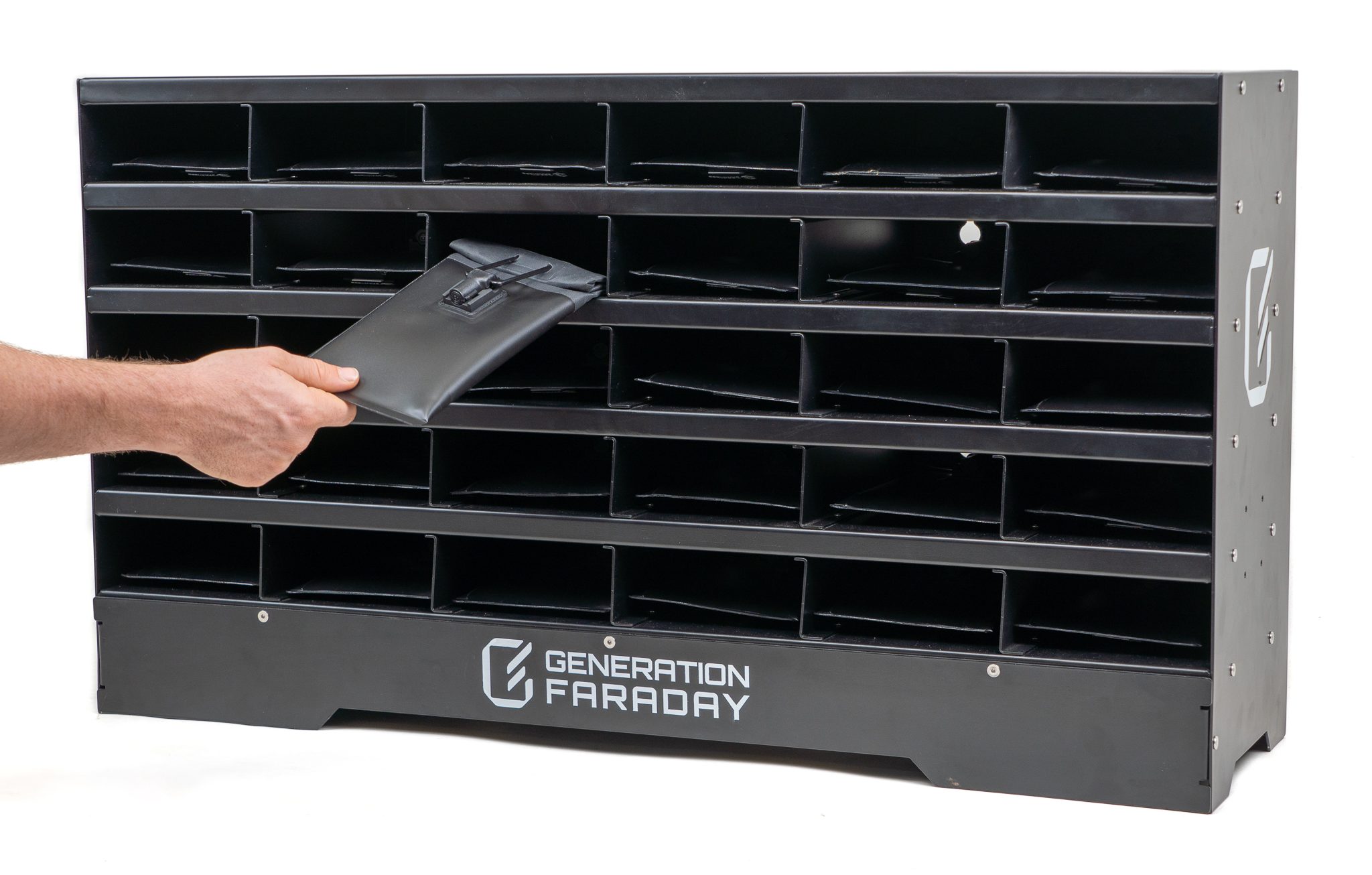 Generation Faraday Class Phone Organizer Shelf with Max-Lock Phone Bag